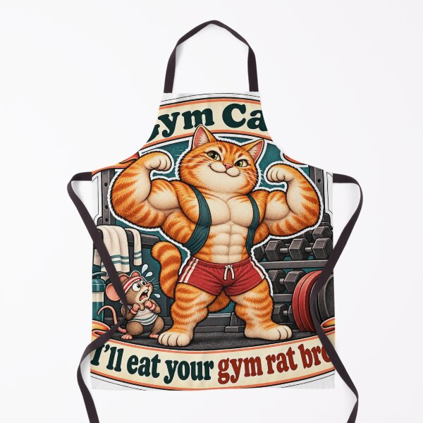 Item preview, Gym Cat. I'll Eat Your Gym Rat Bro. - Buff Cat Gym Humor designed and sold by Ctrl Alt Bureaucracy.