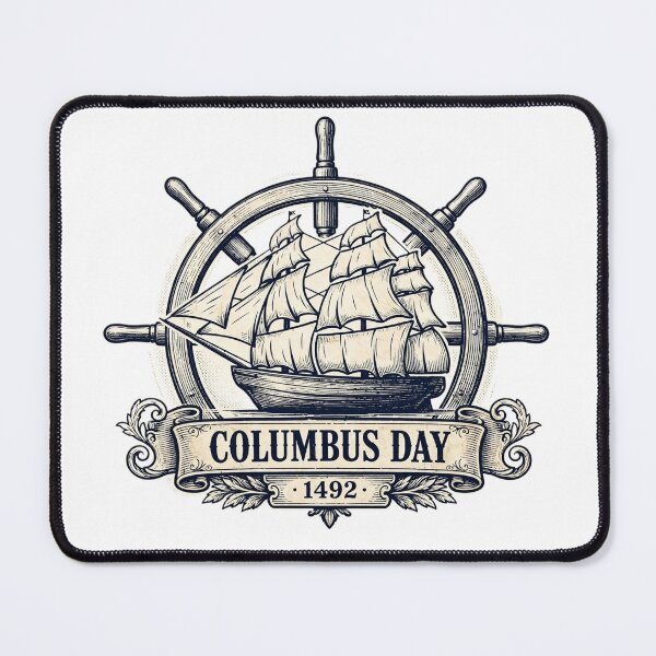 Item preview, Vintage Columbus Day 1492 Map Graphic designed and sold by Nela-&-Lena.