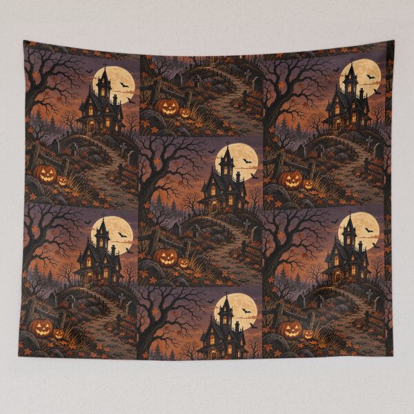 Item preview, Halloween Haunted House designed and sold by RobertMartinArt.