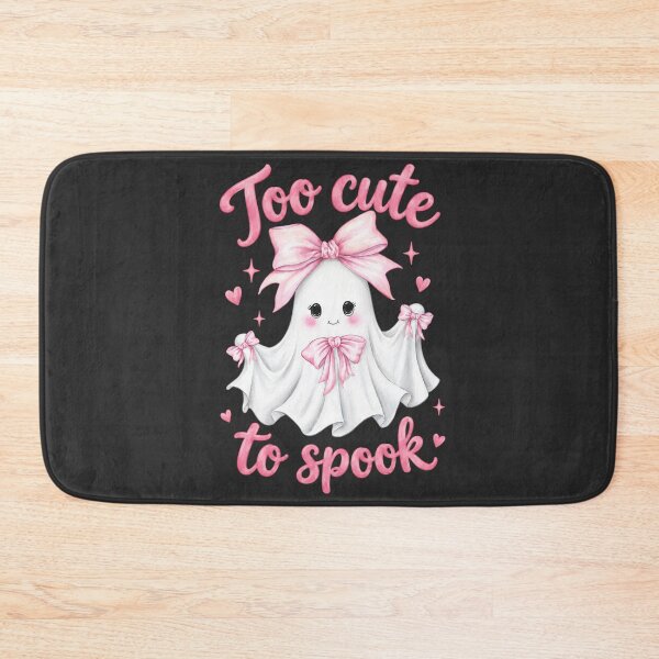 Item preview, Too Cute to Spook – Kawaii Pink Bow Ghost Halloween Design designed and sold by SweetLilith.