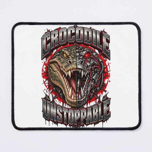 Item preview, Cyborg Crocodile Unstoppable Apex Predator Graphic designed and sold by ZayCreates.