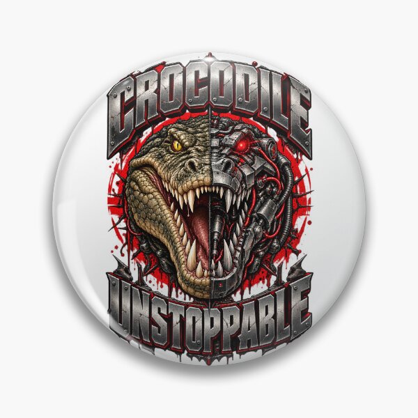 Item preview, Cyborg Crocodile Unstoppable Apex Predator Graphic designed and sold by ZayCreates.