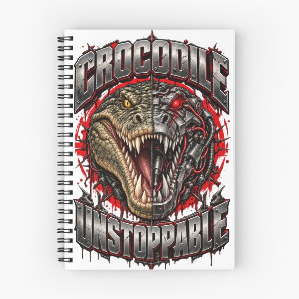 Item preview, Cyborg Crocodile Unstoppable Apex Predator Graphic designed and sold by ZayCreates.