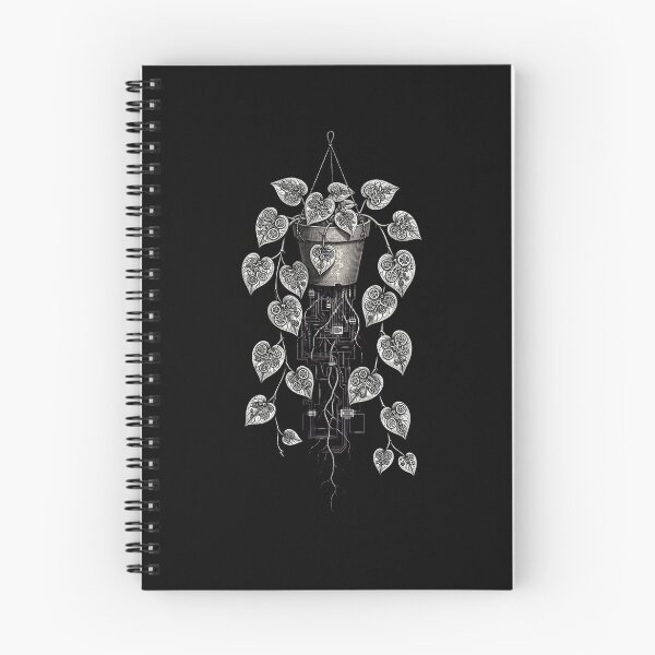 Item preview,  Pothos Black and White Ink - Steampunk Gears Botanical Engraving designed and sold by Aisha Reda.