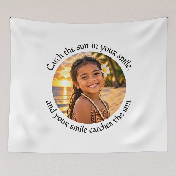 Item preview, Polynesian Joy Proverb - Catch the sun in your smile | Pacific Art designed and sold by ShakaLife.org.