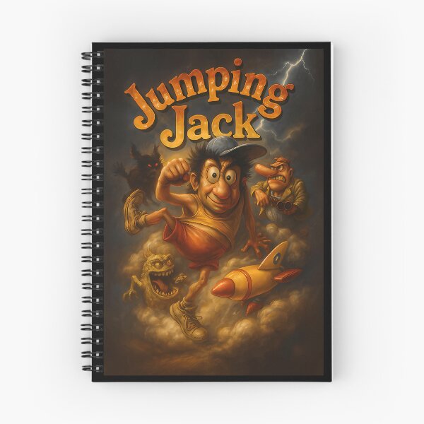 Item preview, Running Boy Cartoon Rocket Monster Escape Sky Adventure    designed and sold by GermaineDumont.