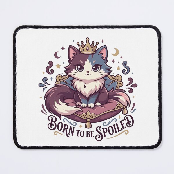 Item preview, Born To Be Spoiled Royal Crowned Cat Vintage Crest  designed and sold by mood-draftsman.