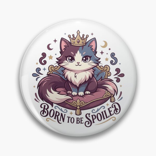 Item preview, Born To Be Spoiled Royal Crowned Cat Vintage Crest  designed and sold by mood-draftsman.