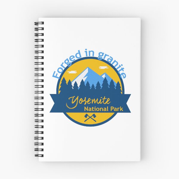 Item preview, Yosemite National Park Badge – Forged in Granite Mountain Adventure Souvenir designed and sold by DonnaRaine.