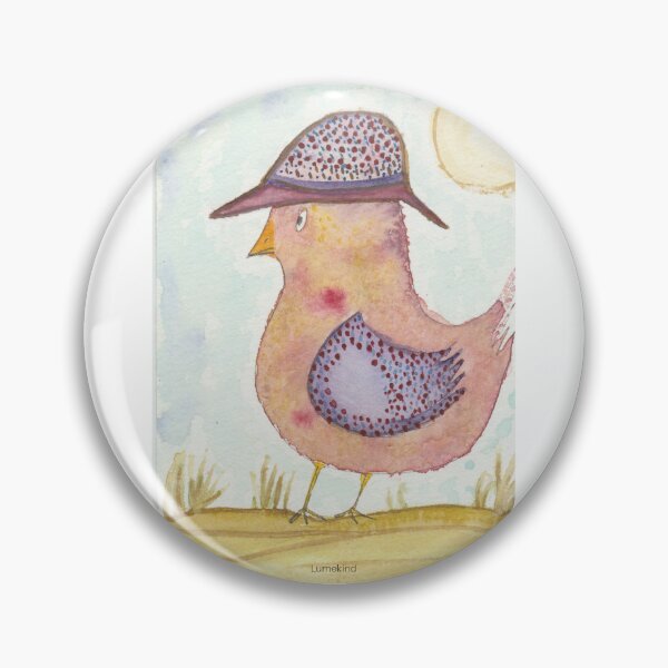 Item preview, Fancy Hat Hen - Whimsical Watercolor Wall Art designed and sold by lumekind.