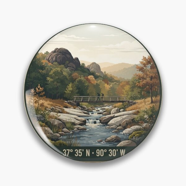 Item preview, St. Francois Mountains Missouri Vintage Hiking Badge designed and sold by mnkyride.