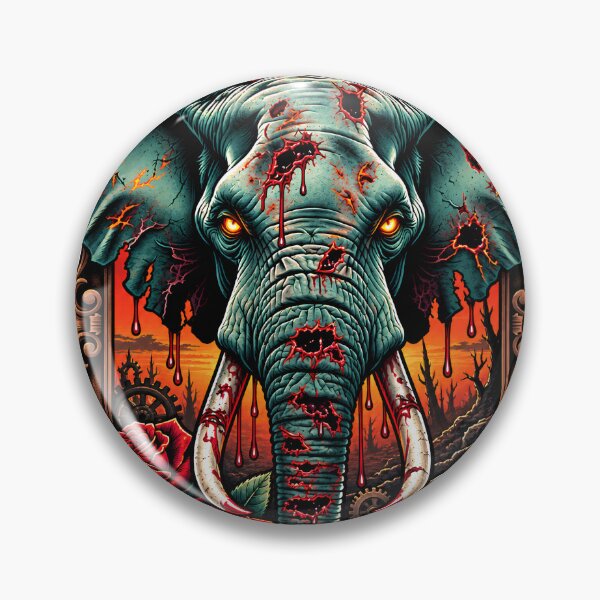 Item preview, Zombie Elephant Skull Frame designed and sold by ZayCreates.