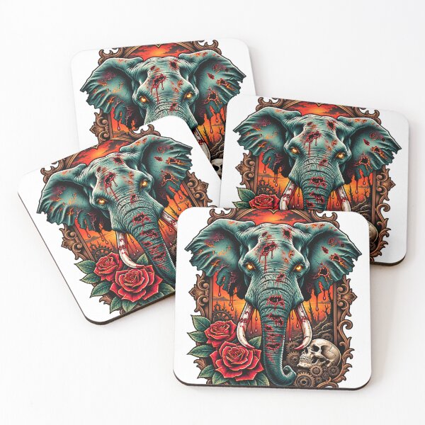 Item preview, Zombie Elephant Skull Frame designed and sold by ZayCreates.