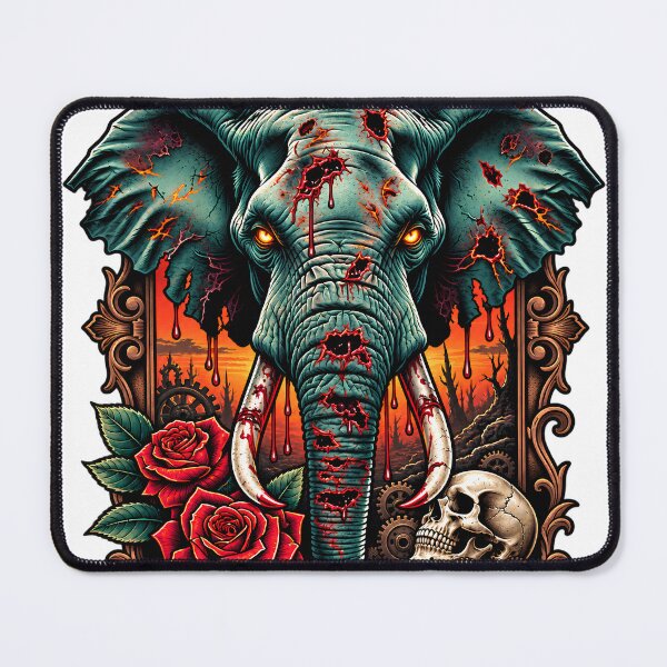 Item preview, Zombie Elephant Skull Frame designed and sold by ZayCreates.