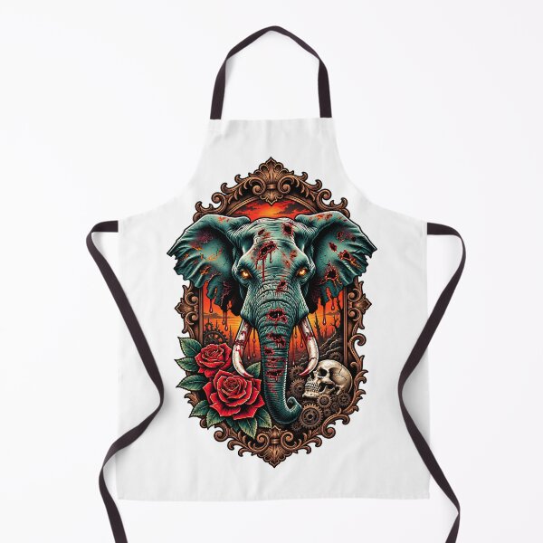 Item preview, Zombie Elephant Skull Frame designed and sold by ZayCreates.