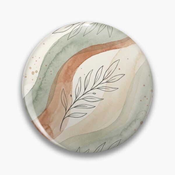 Item preview, Layered Leaf Sketch Wave | Terracotta and Sage Abstract Botanical designed and sold by Zaramodo.