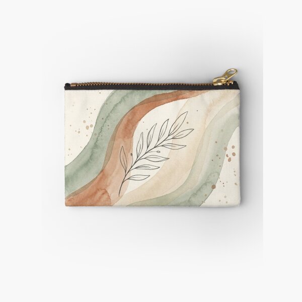 Item preview, Layered Leaf Sketch Wave | Terracotta and Sage Abstract Botanical designed and sold by Zaramodo.