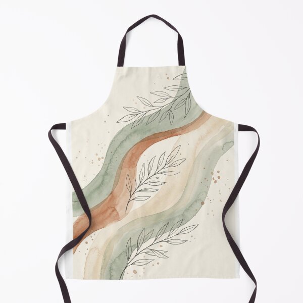 Item preview, Layered Leaf Sketch Wave | Terracotta and Sage Abstract Botanical designed and sold by Zaramodo.