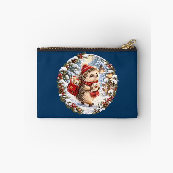 Item preview, Cute Hedgehog Christmas Mail Carrier designed and sold by SweetLilith.