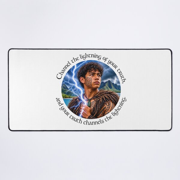 Item preview, Polynesian Leadership Proverb - Channel the lightning of your truth | Pacific Art designed and sold by ShakaLife.org.