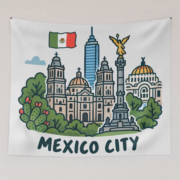 Item preview, Mexico City Cute City designed and sold by HowToCanadian.