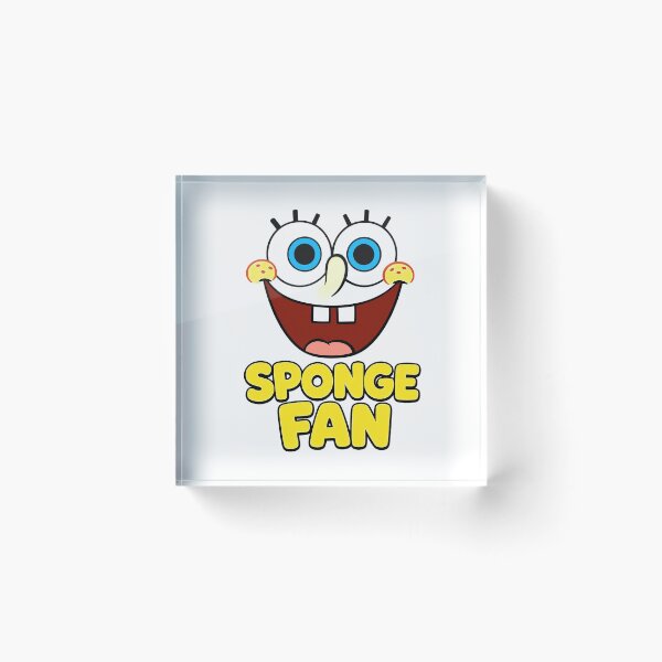 Item preview, Sponge Fan Happy Cartoon Face designed and sold by RatRunnere.
