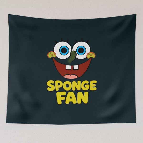Item preview, Sponge Fan Happy Cartoon Face designed and sold by RatRunnere.