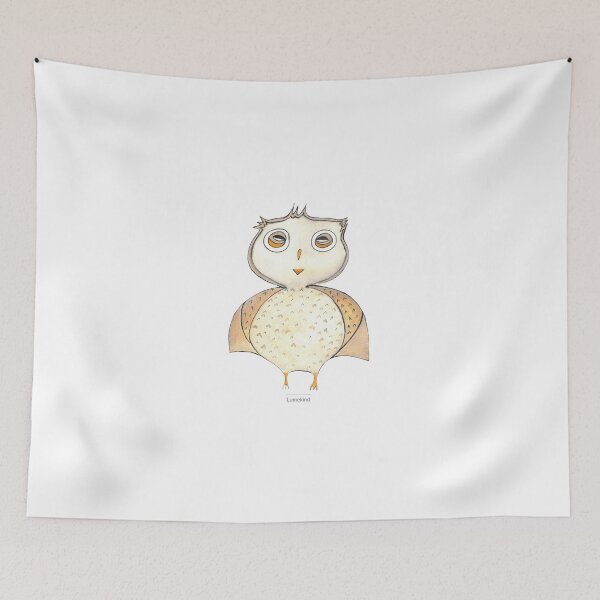Item preview, Drowsy Little Owl - Sleepy Nursery Watercolor Wall Art designed and sold by lumekind.