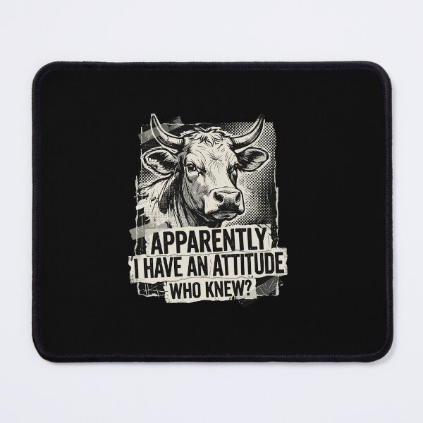 Item preview, Apparently I Have An Attitude Who Knew Cow Farmer Sassy Gift designed and sold by PopStars1993.