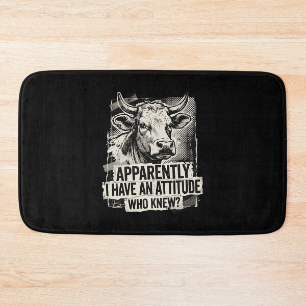 Item preview, Apparently I Have An Attitude Who Knew Cow Farmer Sassy Gift designed and sold by PopStars1993.