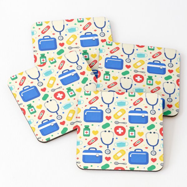 Item preview, Healthcare First Aid Kit Stethoscope Medicine Seamless Pattern designed and sold by Mimoshi ⭐⭐⭐⭐⭐.