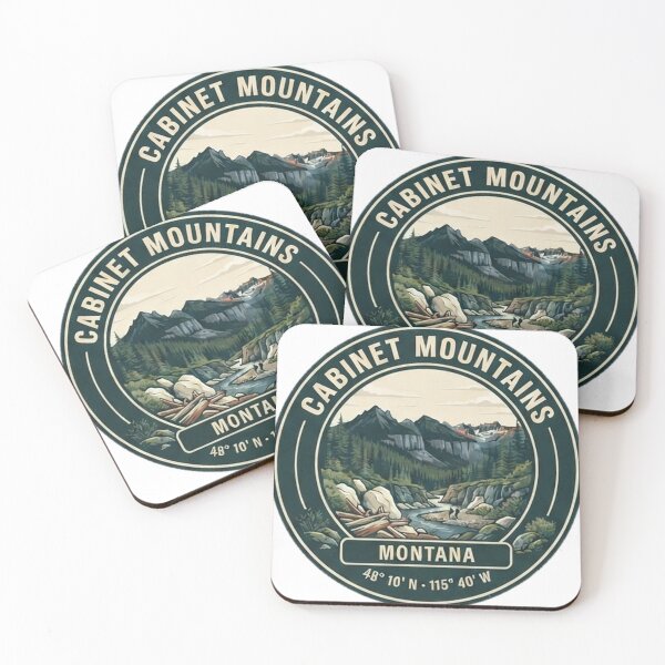 Item preview, Cabinet Mountains Montana Vintage Hiking Badge designed and sold by mnkyride.