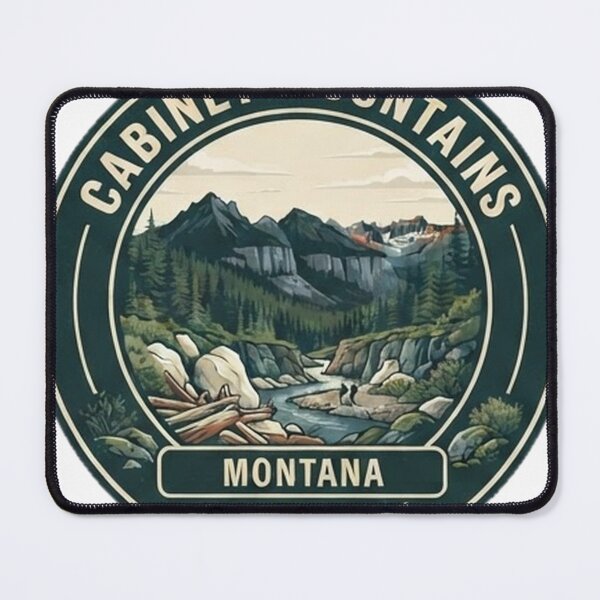 Item preview, Cabinet Mountains Montana Vintage Hiking Badge designed and sold by mnkyride.