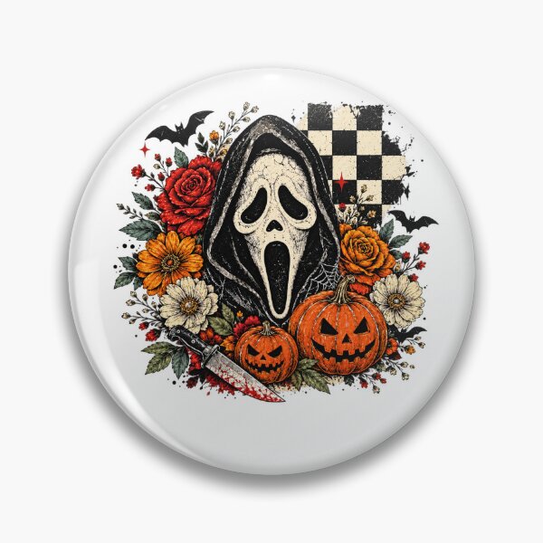 Item preview, Ghostface Pumpkin Floral designed and sold by Altenpendinton.