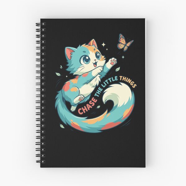 Item preview, Chase The Little Things Cute Cat and Butterfly Motivational  designed and sold by mood-draftsman.
