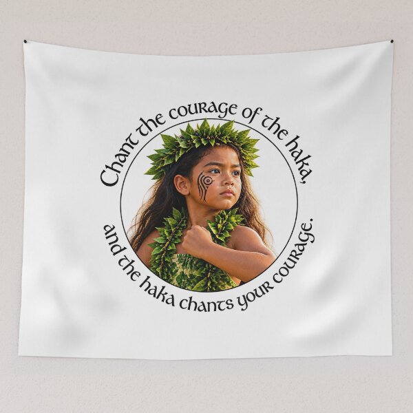 Item preview, Maori Fierceness Proverb - Chant the courage of the haka | Pacific Art designed and sold by ShakaLife.org.