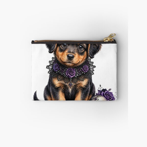 Item preview, Gothic Halloween Puppy With Skull And Roses designed and sold by takeng07.