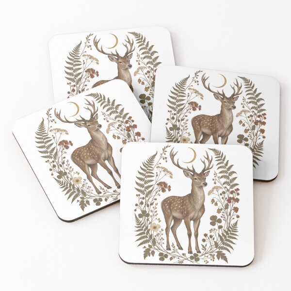 Item preview, Moonlit Stag Herbarium designed and sold by artditisme.