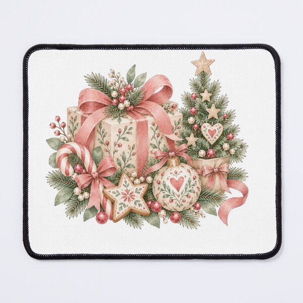 Item preview, Cozy Nordic Christmas Tree and Gift Box Watercolor Holiday designed and sold by Jonaree Art Design.
