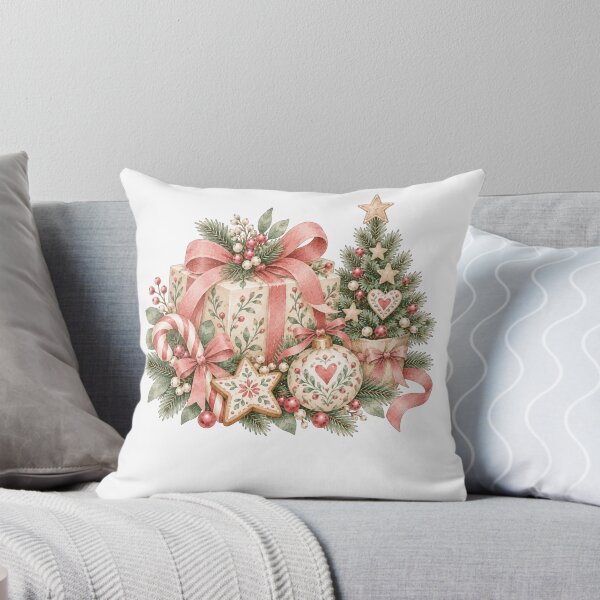 Item preview, Cozy Nordic Christmas Tree and Gift Box Watercolor Holiday designed and sold by Jonaree Art Design.