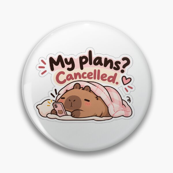 Item preview, My Plans Cancelled Capybara Sticker designed and sold by BLOOMVELLE.