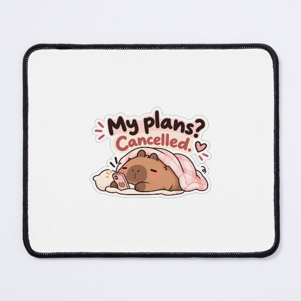 Item preview, My Plans Cancelled Capybara Sticker designed and sold by BLOOMVELLE.