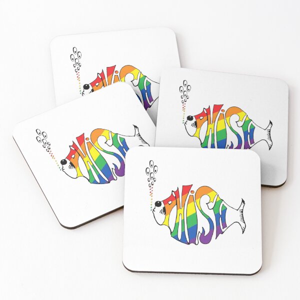 Item preview, Phish Rainbow Typography Fish Graphic | Psychedelic Jam Band Eye Bubble Art designed and sold by Cloud420.