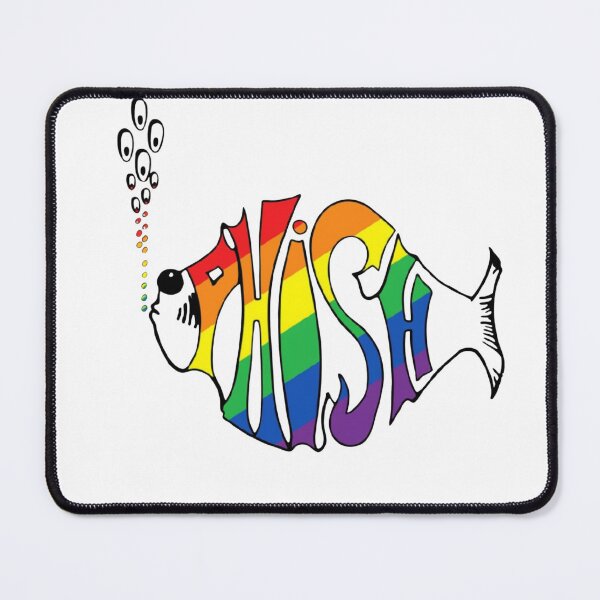Item preview, Phish Rainbow Typography Fish Graphic | Psychedelic Jam Band Eye Bubble Art designed and sold by Cloud420.