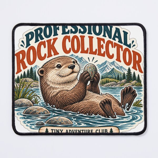 Item preview, Professional Rock Collector Otter – Vintage Cute Wildlife Sticker designed and sold by ChicClicker.