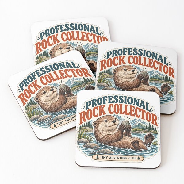 Item preview, Professional Rock Collector Otter – Vintage Cute Wildlife Sticker designed and sold by ChicClicker.