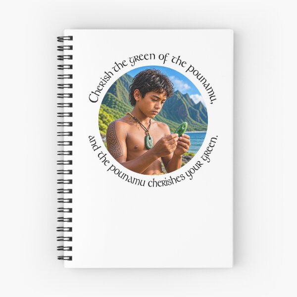 Item preview,  Maori Value Proverb - Cherish the green of the pounamu | Pacific Art designed and sold by ShakaLife.org.