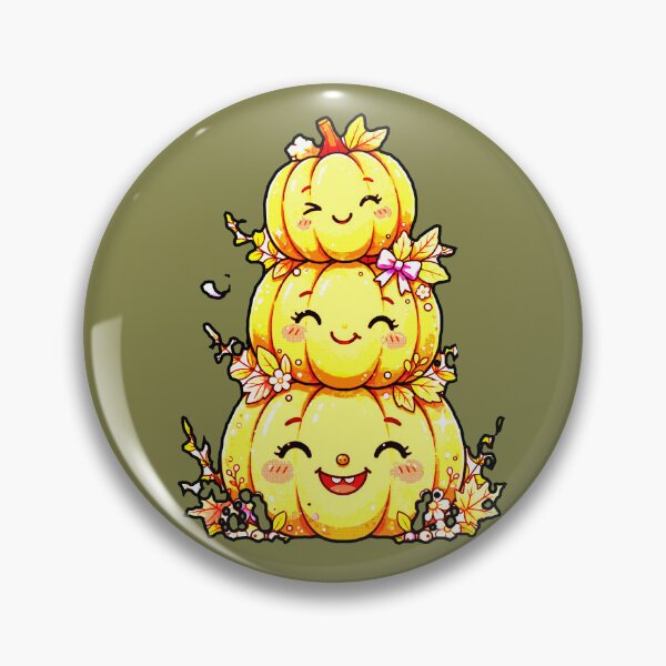 Item preview, Three Stacked Pumpkins Kawaii Autumn Cute Pumpkins Halloween Cute designed and sold by AstronautMerch.
