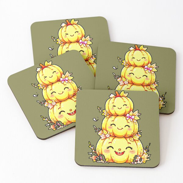 Item preview, Three Stacked Pumpkins Kawaii Autumn Cute Pumpkins Halloween Cute designed and sold by AstronautMerch.
