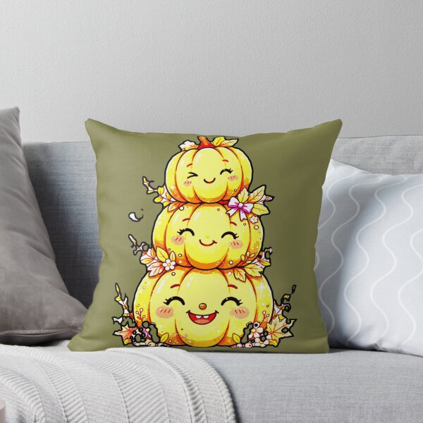 Item preview, Three Stacked Pumpkins Kawaii Autumn Cute Pumpkins Halloween Cute designed and sold by AstronautMerch.